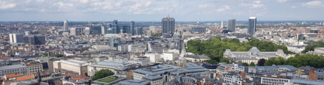Photo panoramique d'une ville